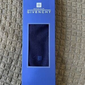 Givenchy Navy Blue Ribbed Dress Socks Japan exclusive